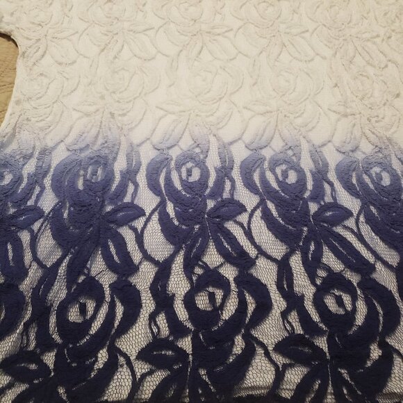 Design History Lace Overlay Dip Dye Short Sleeve - Picture 3 of 5